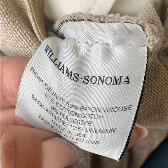 Williams Sonoma cream being champagne double sided two‎ tones accent pillow down - Picture 2 of 9